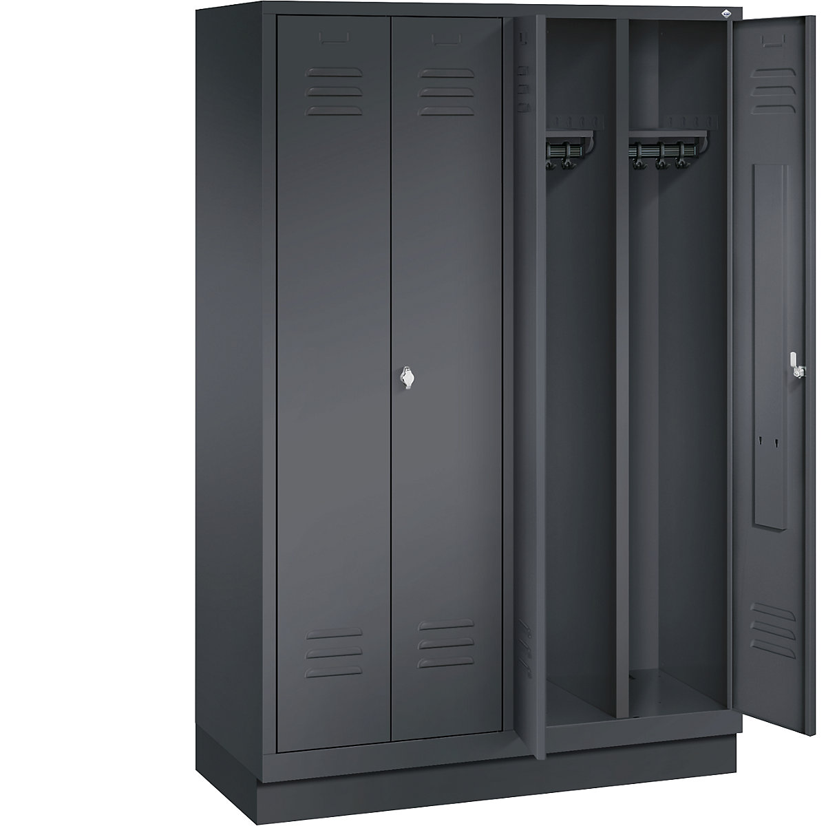 CLASSIC cloakroom locker with plinth, doors close in the middle – C+P (Product illustration 19)-18