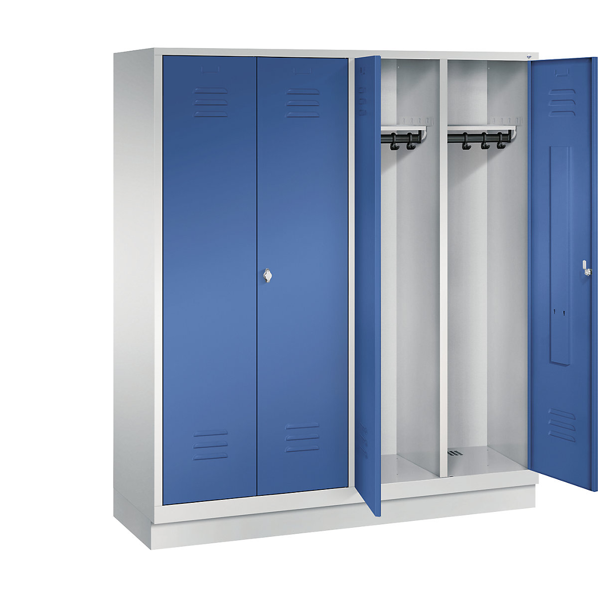 CLASSIC cloakroom locker with plinth, doors close in the middle – C+P (Product illustration 17)-16