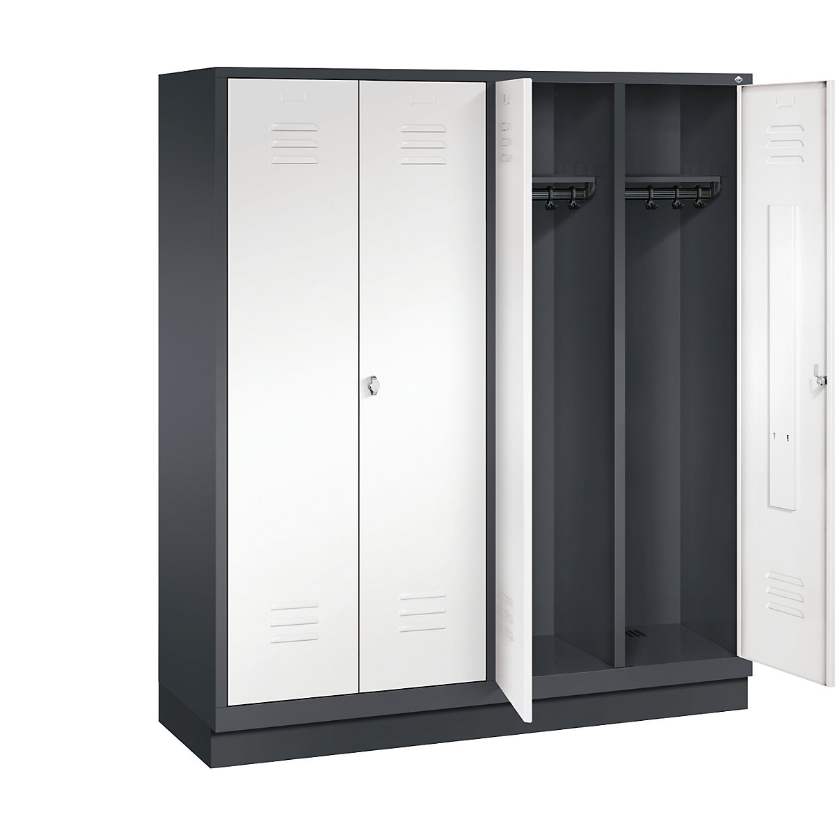 CLASSIC cloakroom locker with plinth, doors close in the middle – C+P (Product illustration 27)-26