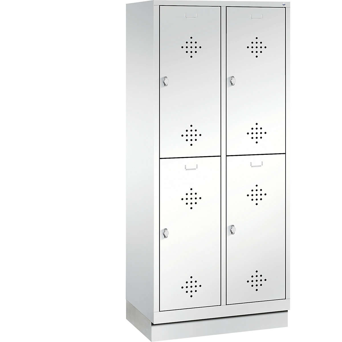 CLASSIC cloakroom locker with plinth, double tier – C+P