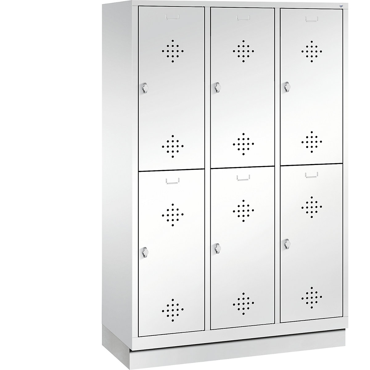 CLASSIC cloakroom locker with plinth, double tier - C+P