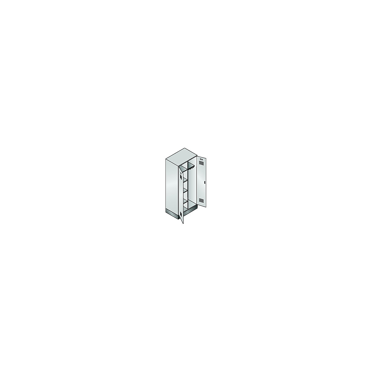 CLASSIC cloakroom locker with plinth – C+P (Product illustration 3)-2