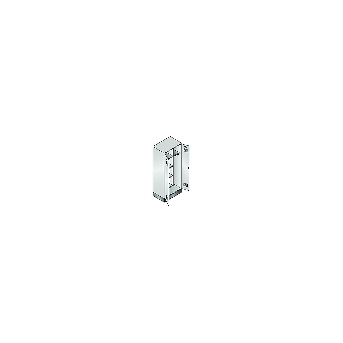 CLASSIC equipment cupboard with plinth – C+P (Product illustration 3)-2