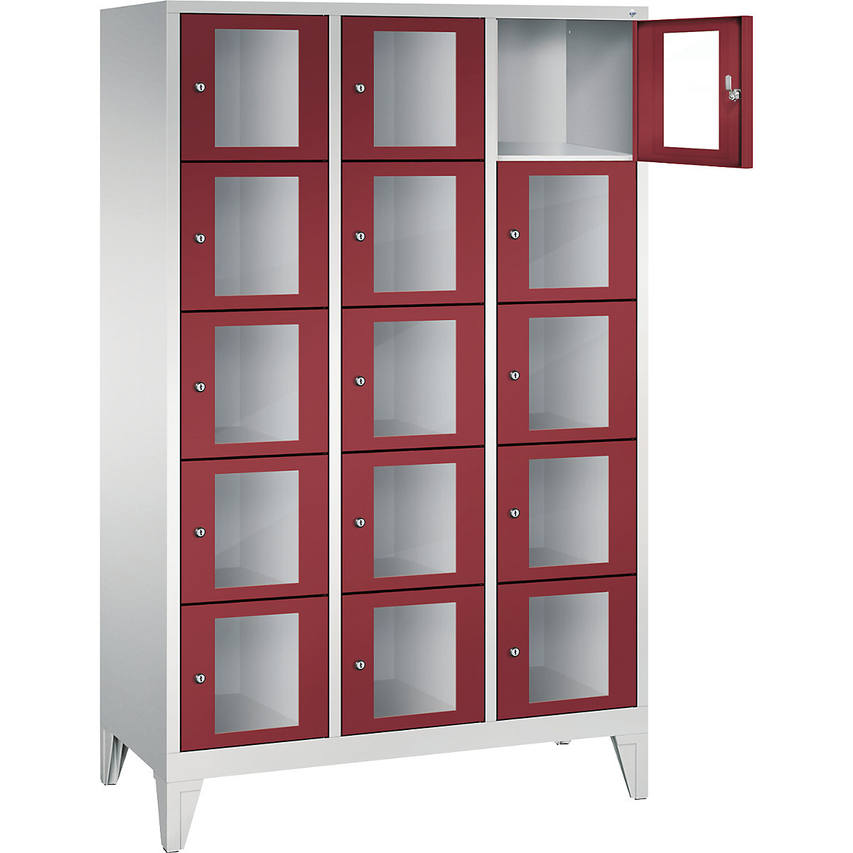 CLASSIC locker unit, compartment height 295 mm, with feet – C+P (Product illustration 9)