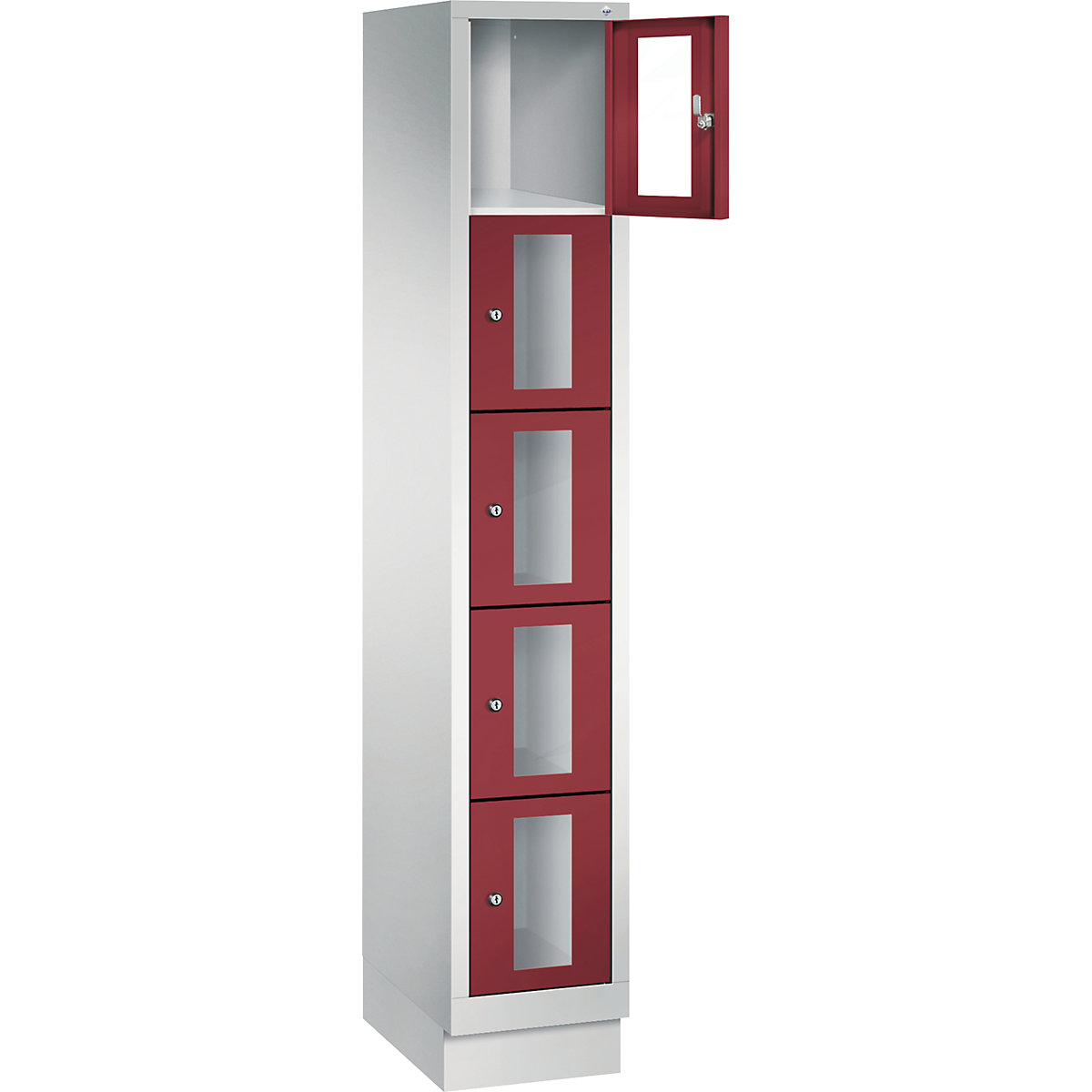 CLASSIC locker unit, compartment height 295 mm, with plinth – C+P (Product illustration 2)-1