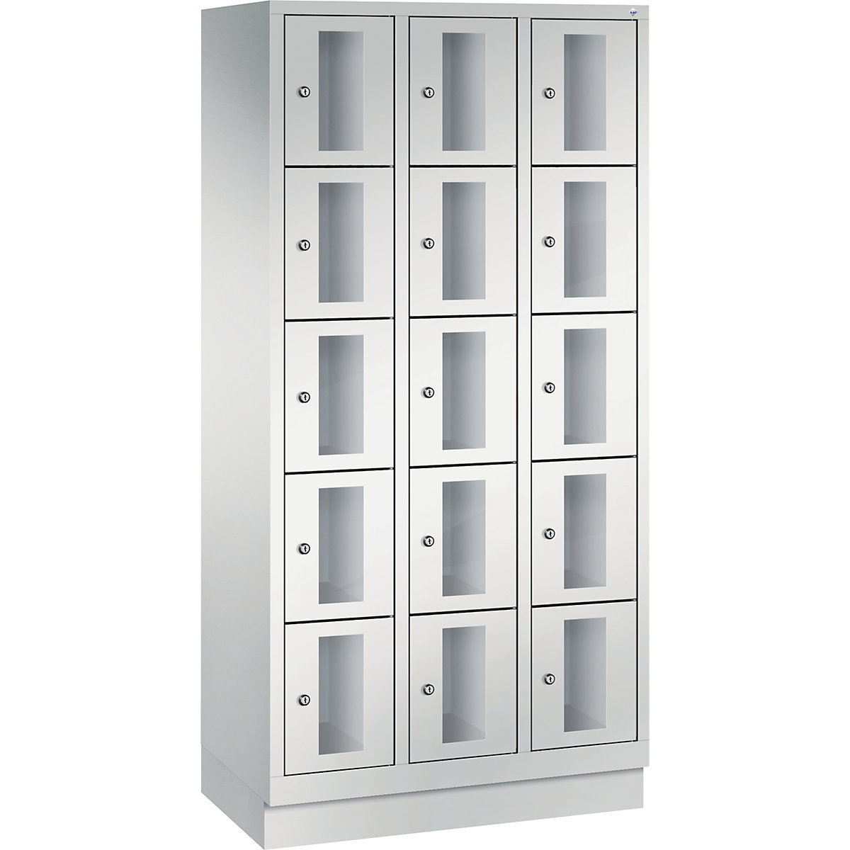 CLASSIC locker unit, compartment height 295 mm, with plinth - C+P