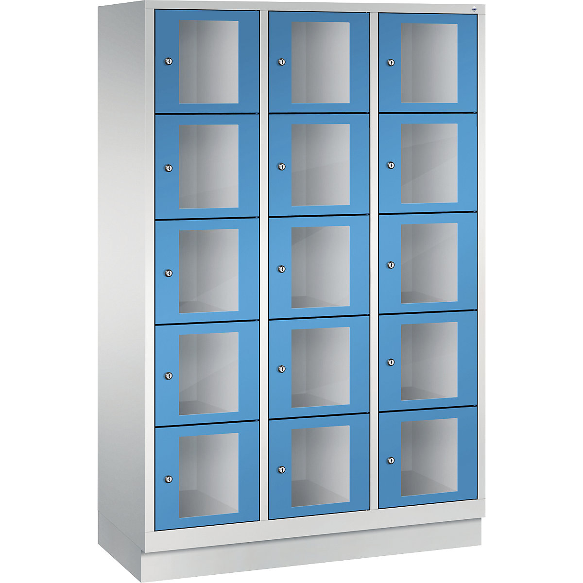 CLASSIC locker unit, compartment height 295 mm, with plinth – C+P