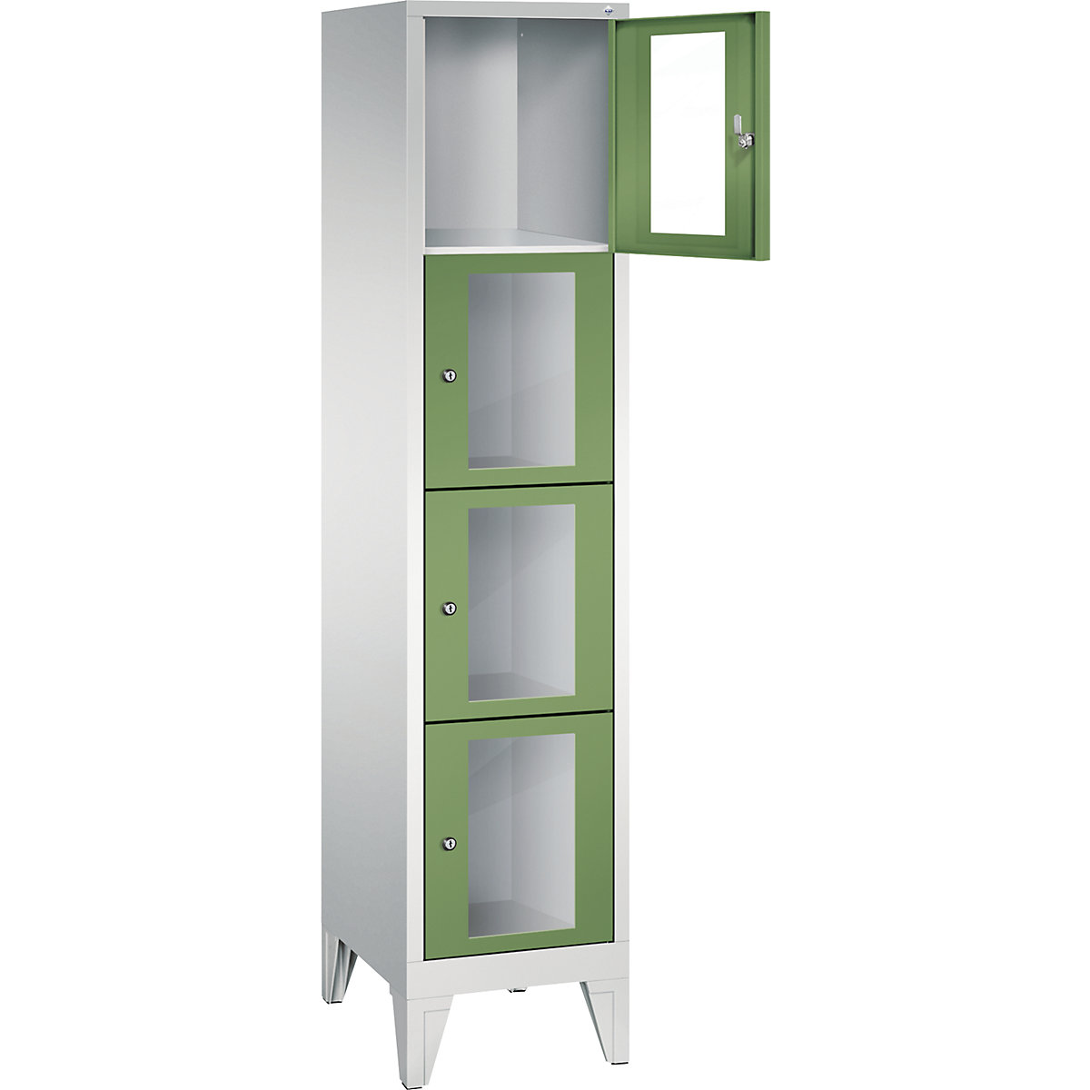 CLASSIC locker unit, compartment height 375 mm, with feet – C+P (Product illustration 2)-1