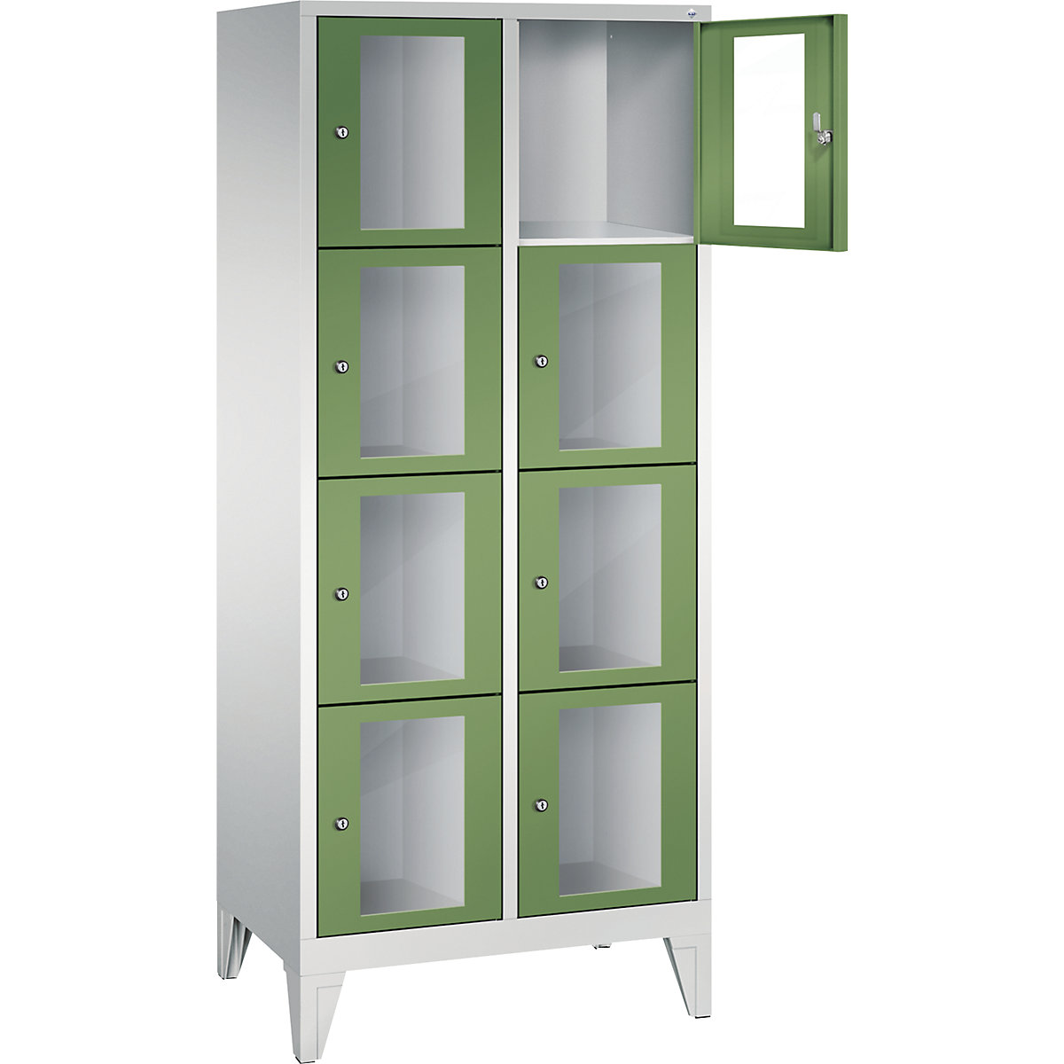 CLASSIC locker unit, compartment height 375 mm, with feet – C+P (Product illustration 13)-12