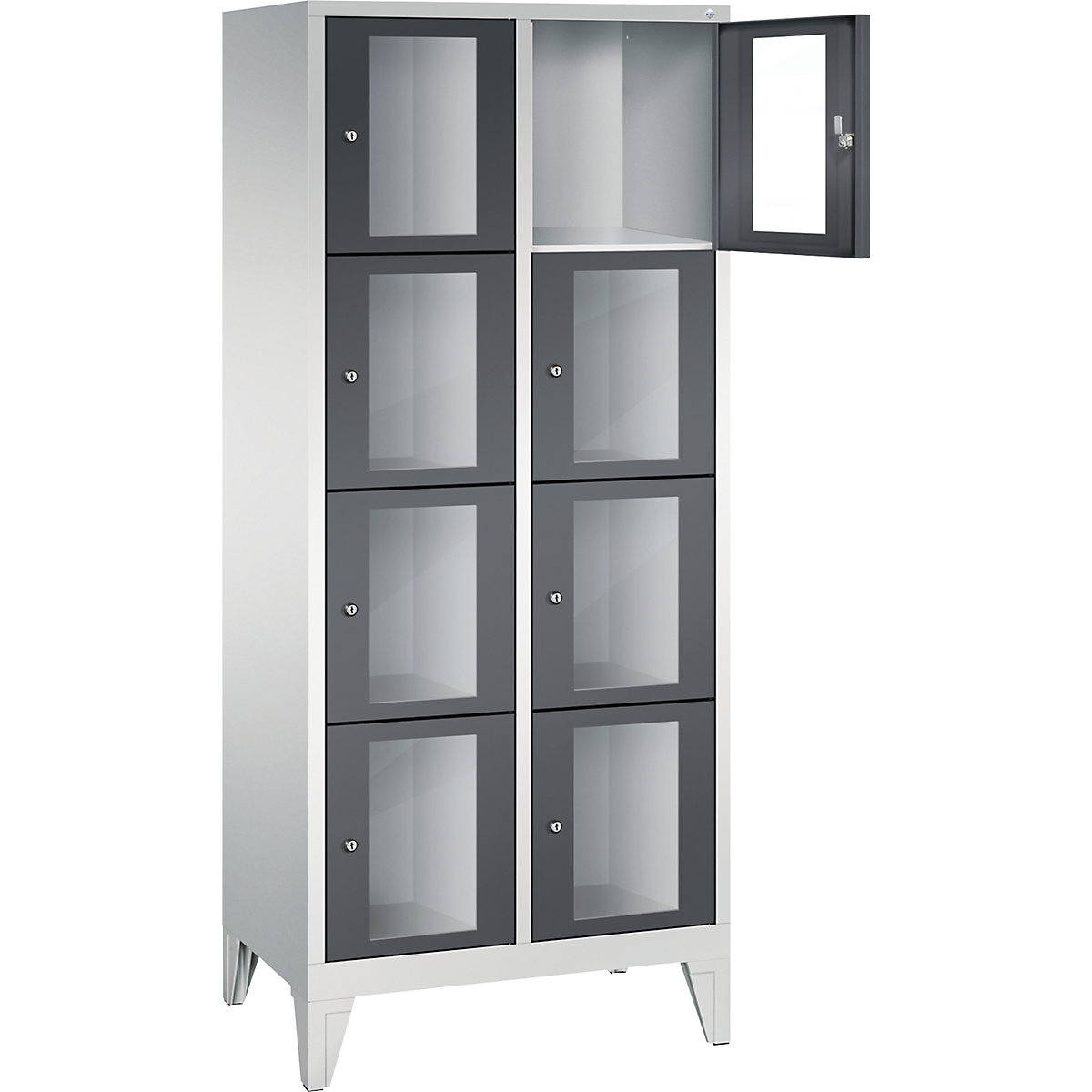 CLASSIC locker unit, compartment height 375 mm, with feet – C+P (Product illustration 2)-1