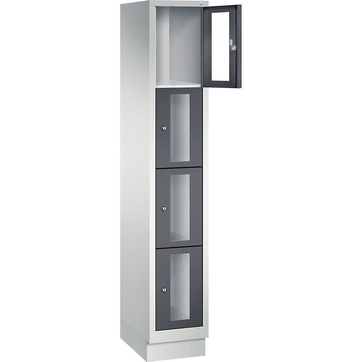 C+P – CLASSIC locker unit, compartment height 375 mm, with plinth (Product illustration 12)