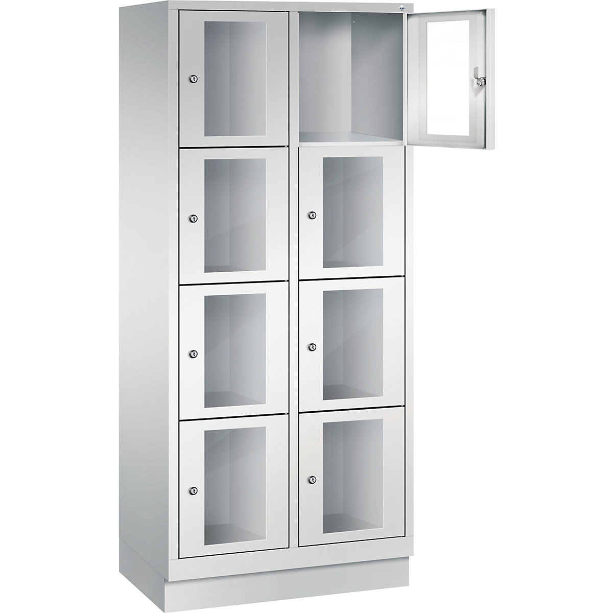 CLASSIC locker unit, compartment height 375 mm, with plinth – C+P (Product illustration 2)-1