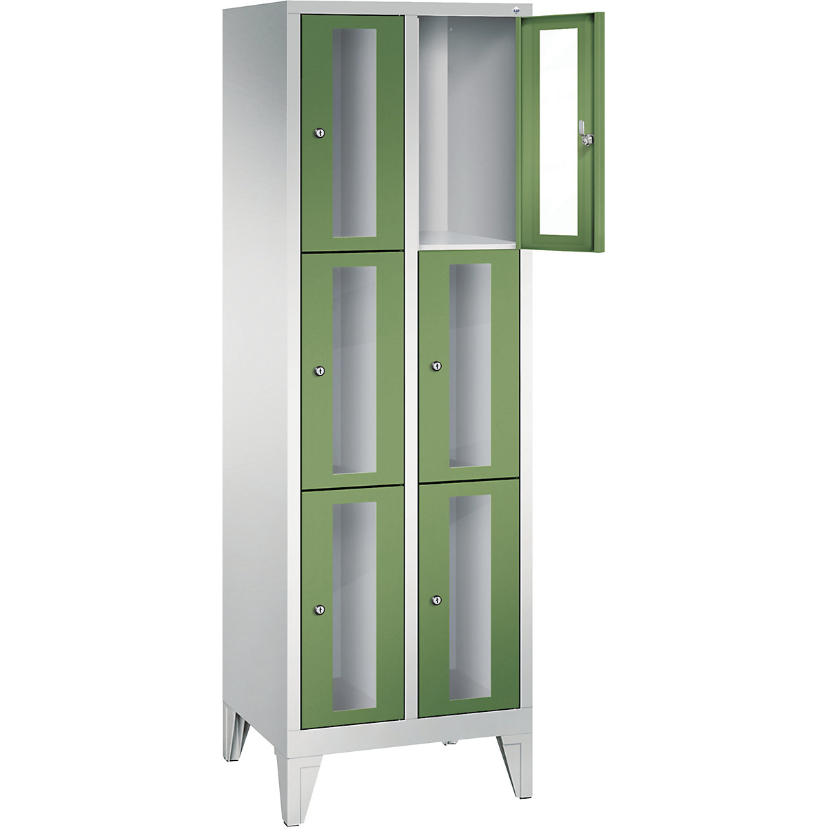 CLASSIC locker unit, compartment height 510 mm, with feet – C+P (Product illustration 2)-1