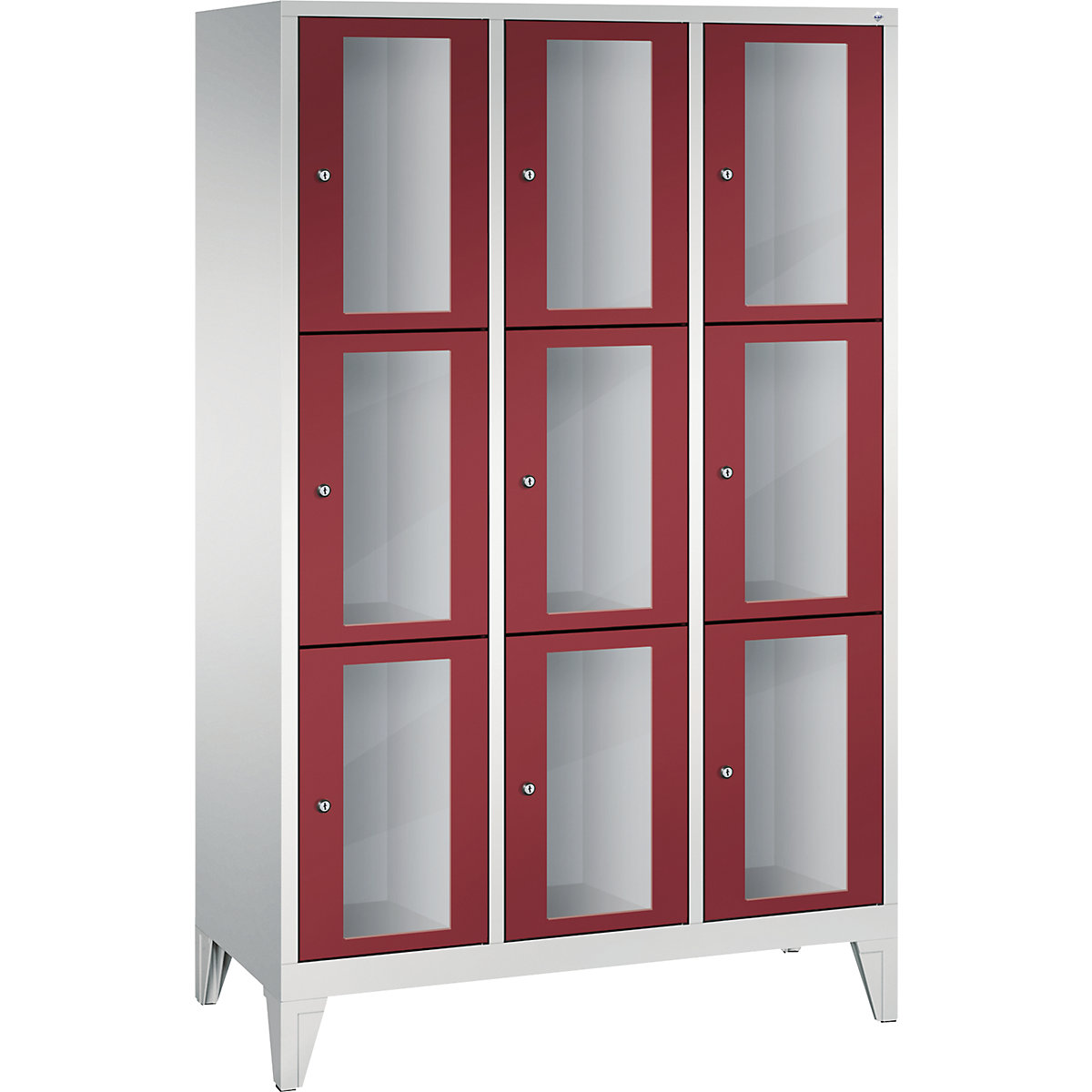 CLASSIC locker unit, compartment height 510 mm, with feet – C+P