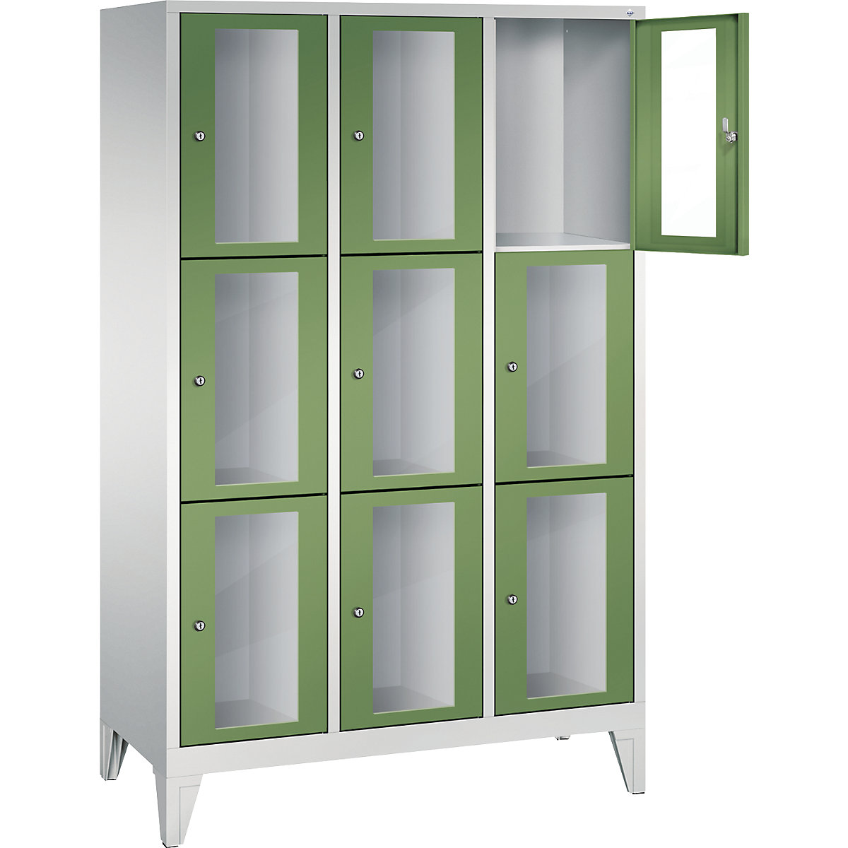CLASSIC locker unit, compartment height 510 mm, with feet – C+P (Product illustration 12)-11