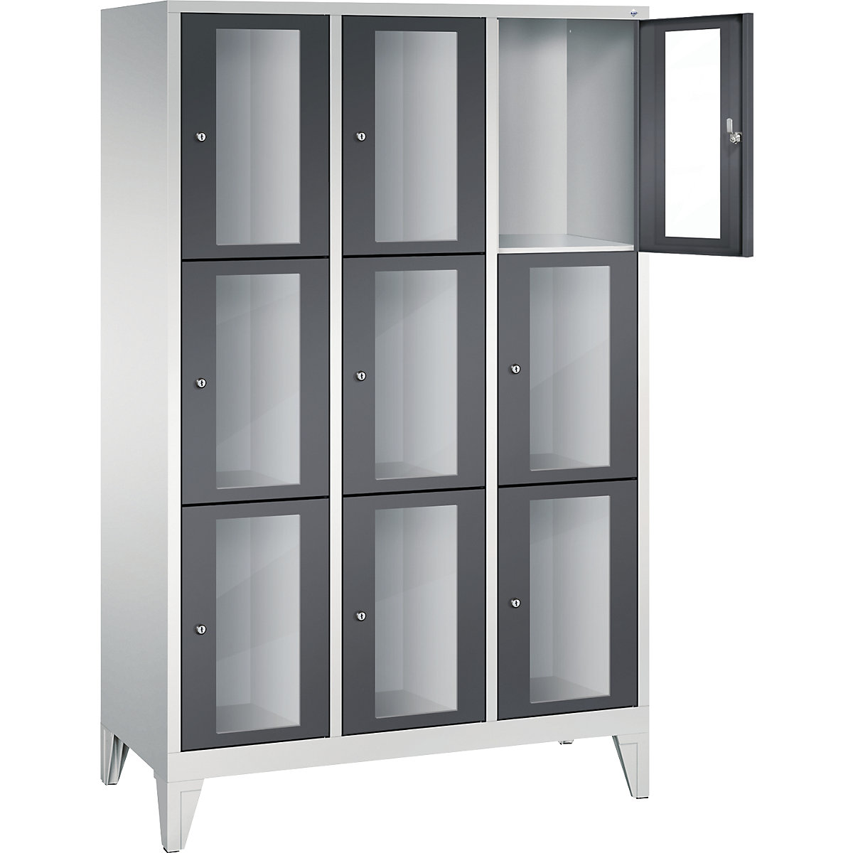 CLASSIC locker unit, compartment height 510 mm, with feet – C+P (Product illustration 10)-9