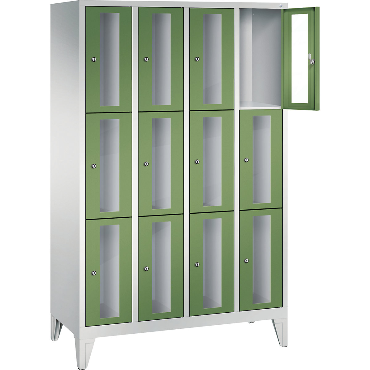 CLASSIC locker unit, compartment height 510 mm, with feet – C+P (Product illustration 2)-1