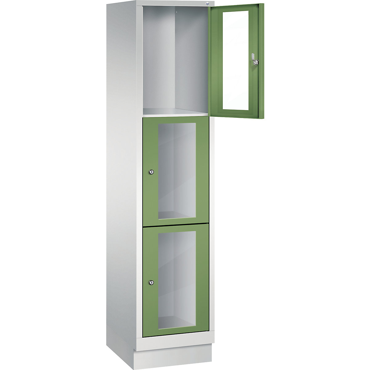 CLASSIC locker unit, compartment height 510 mm, with plinth – C+P (Product illustration 2)-1