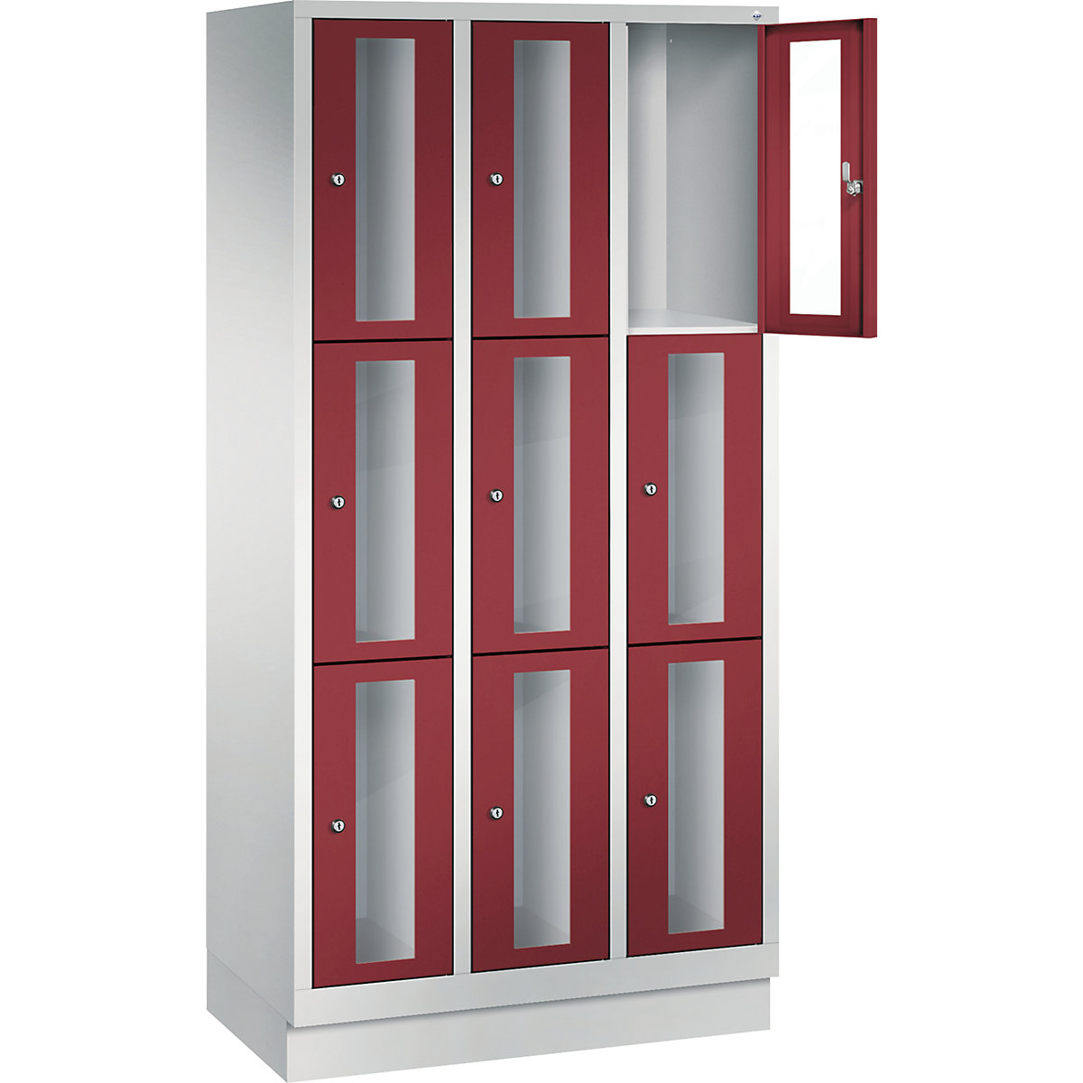 C+P – CLASSIC locker unit, compartment height 510 mm, with plinth (Product illustration 10)
