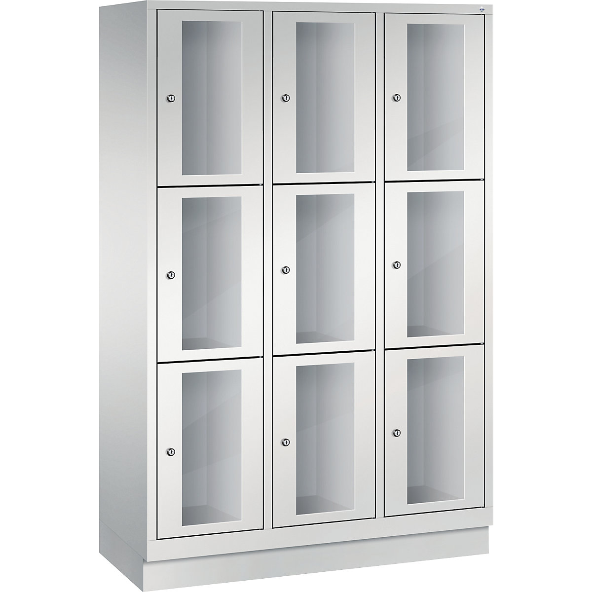 CLASSIC locker unit, compartment height 510 mm, with plinth - C+P