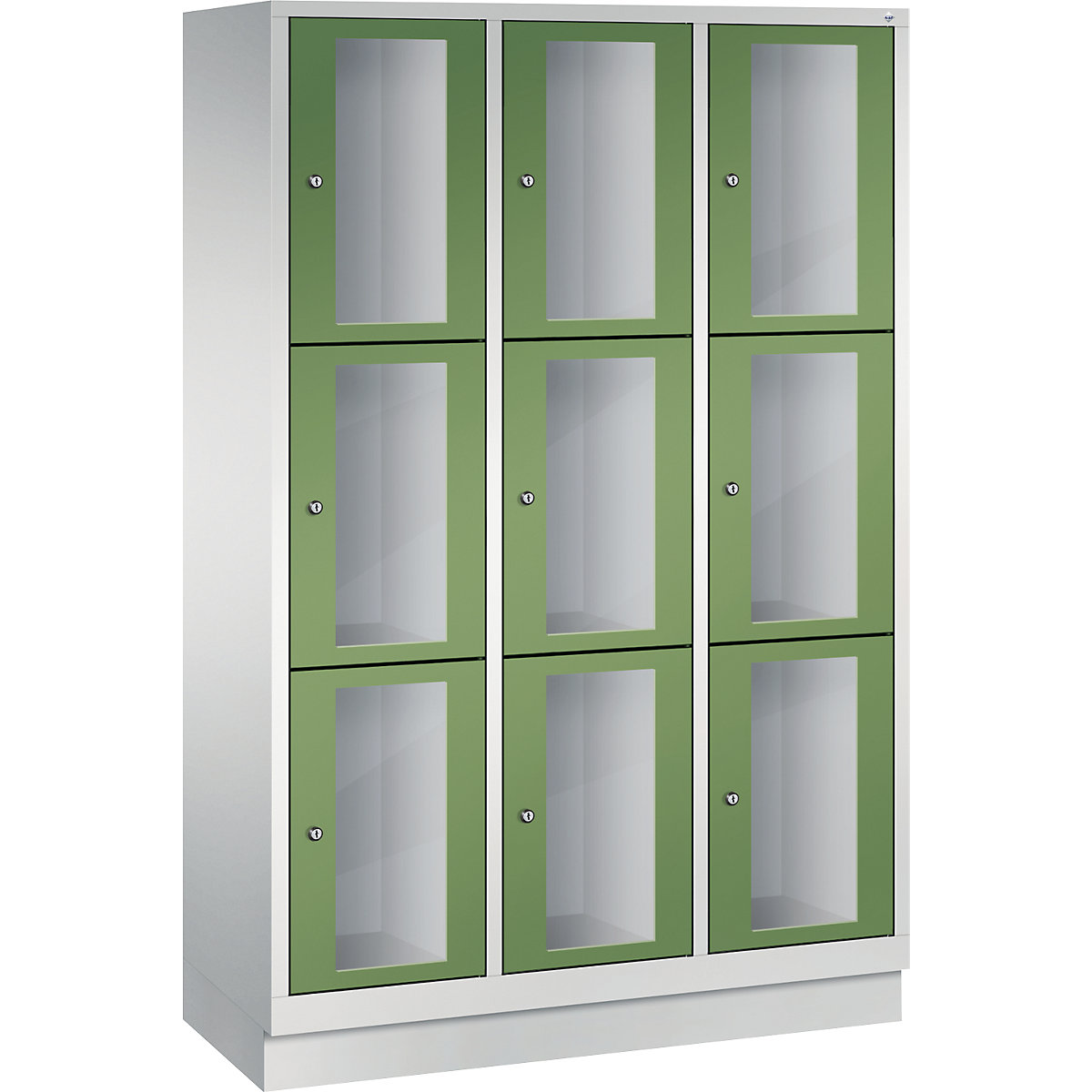 CLASSIC locker unit, compartment height 510 mm, with plinth – C+P