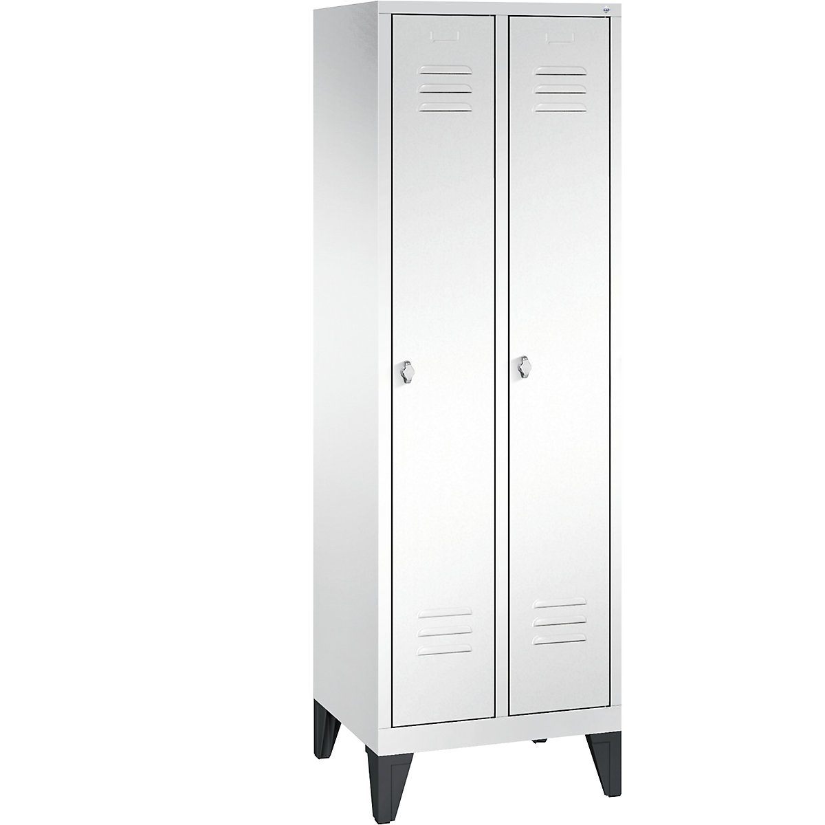 CLASSIC storage cupboard with feet – C+P, 2 compartments, compartment width 300 mm, traffic white-11