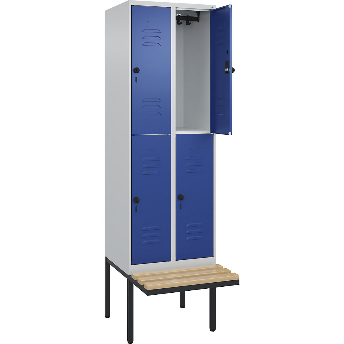 Classic PLUS bench seat double deck clothes locker - C+P