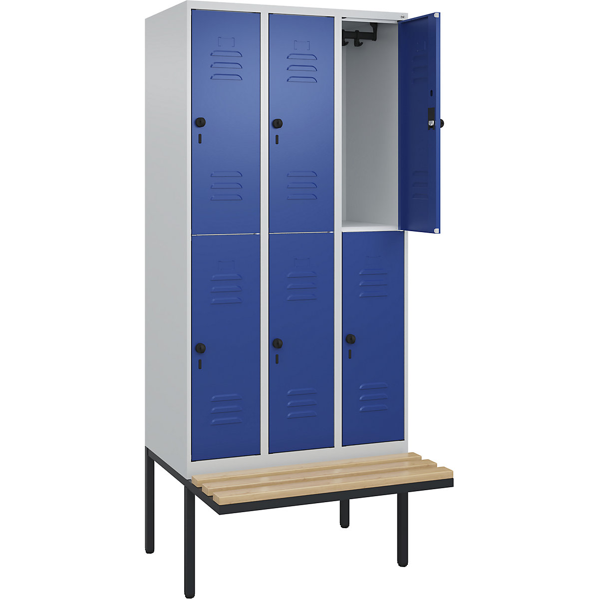 Classic PLUS bench seat double deck clothes locker – C+P