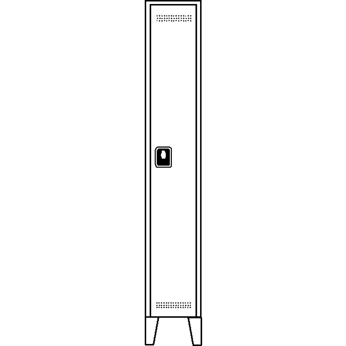 Cloakroom cupboard, compartment height 1700 mm – Wolf (Product illustration 2)-1