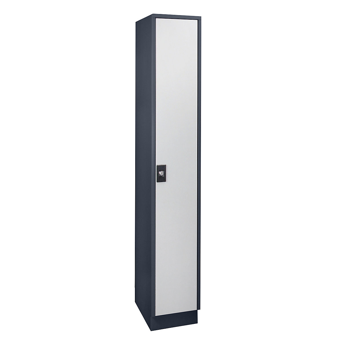 Cloakroom locker – Wolf, 1 x 300 mm wide compartment, charcoal / light grey-8