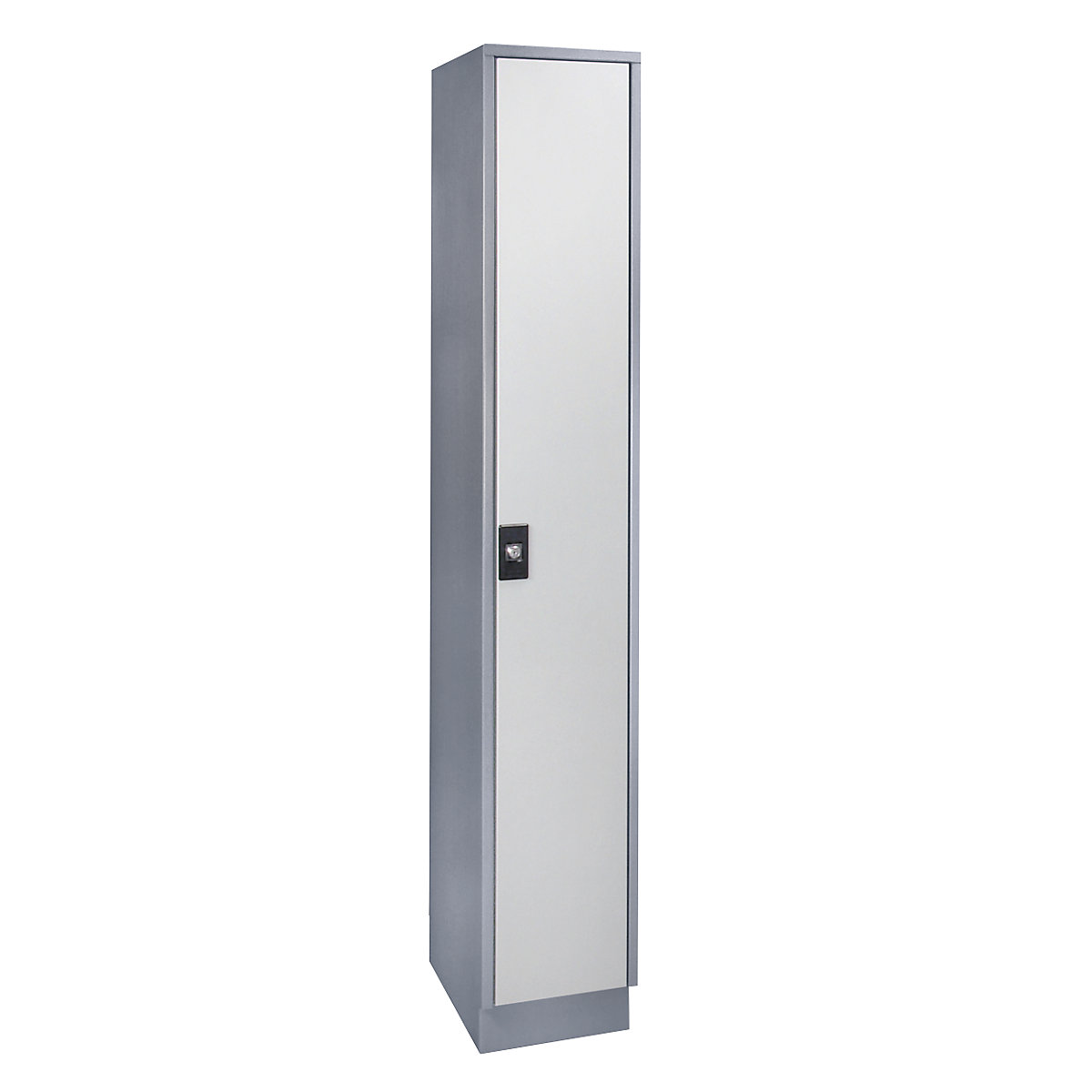 Cloakroom locker – Wolf, 1 x 300 mm wide compartment, silver grey / light grey-5
