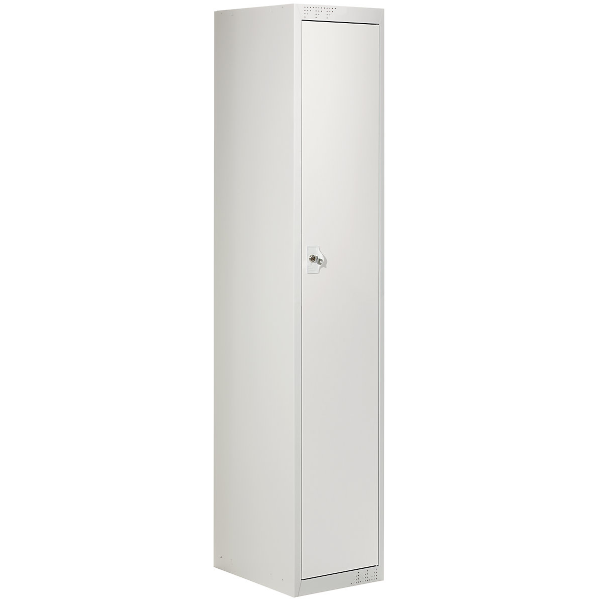 Cloakroom locker system – eurokraft basic, with standard and extension modules, HxWxD 1800 x 300 x 500 mm, 1 hat shelf, 1 clothes rail, light grey, extension module-16