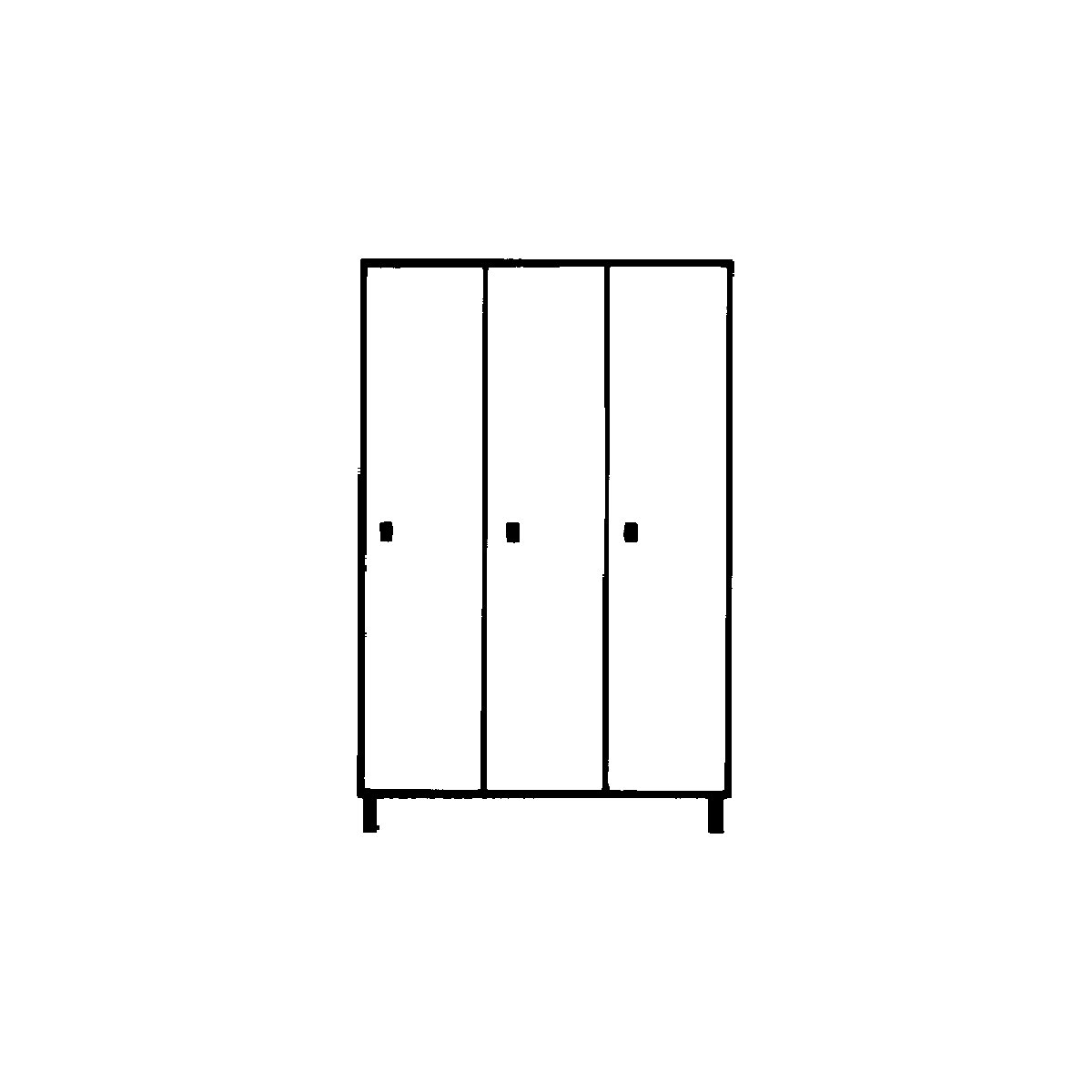 Cloakroom locker with feet – Wolf (Product illustration 10)-9