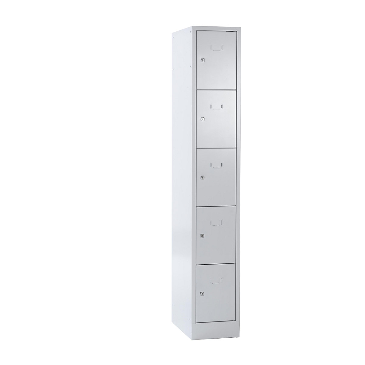 Cube lockers – Wolf, 5 compartments, stove enameled, compartment width 298 mm, light grey-13