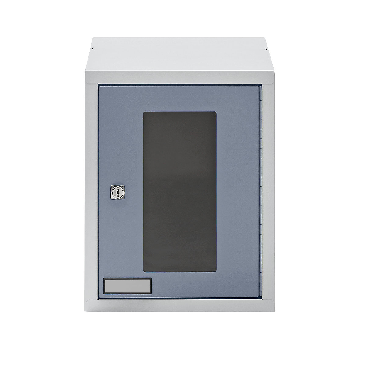 Cube lockers – Wolf, 1 compartment, stove enameled, silver grey/light grey-4