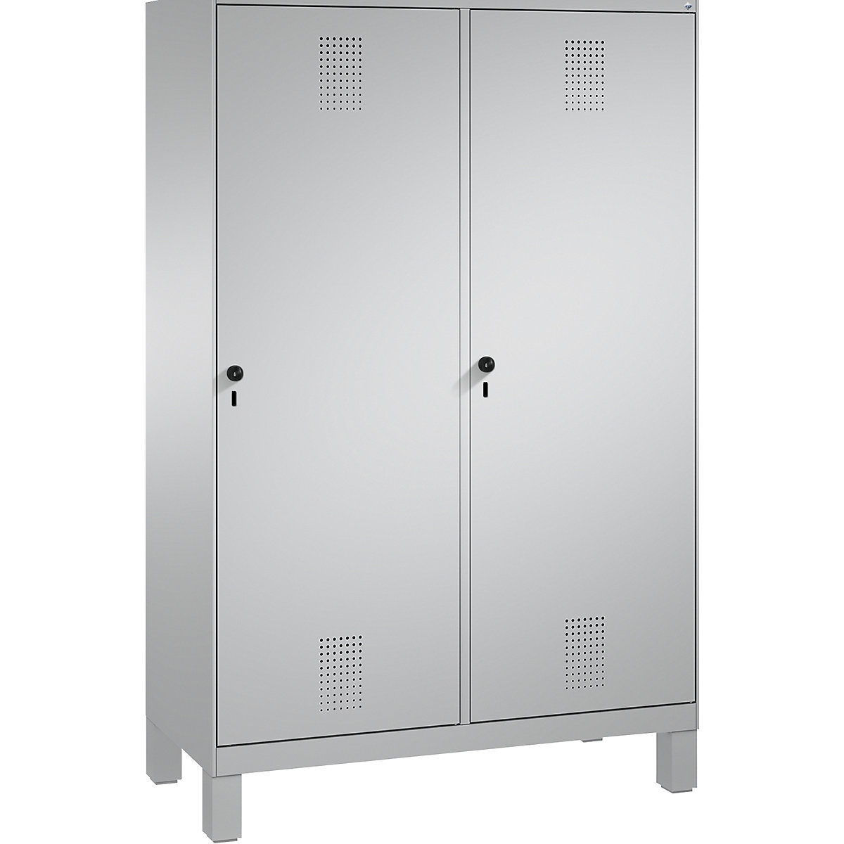 EVOLO cloakroom locker, door for 2 compartments, with feet – C+P