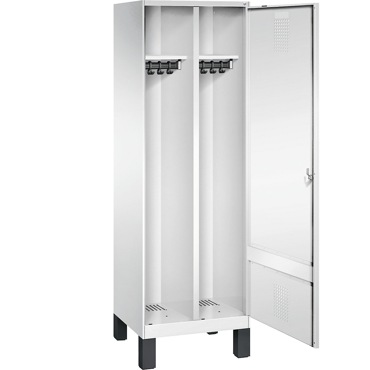 EVOLO cloakroom locker, door for 2 compartments, with feet – C+P (Product illustration 18)-17