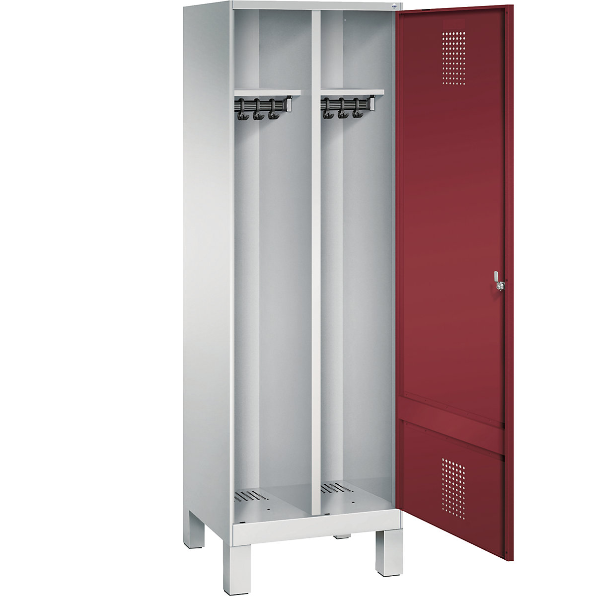 EVOLO cloakroom locker, door for 2 compartments, with feet – C+P (Product illustration 24)-23