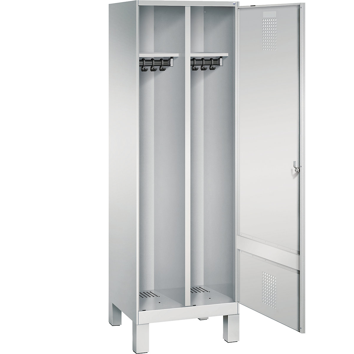 EVOLO cloakroom locker, door for 2 compartments, with feet – C+P (Product illustration 25)-24