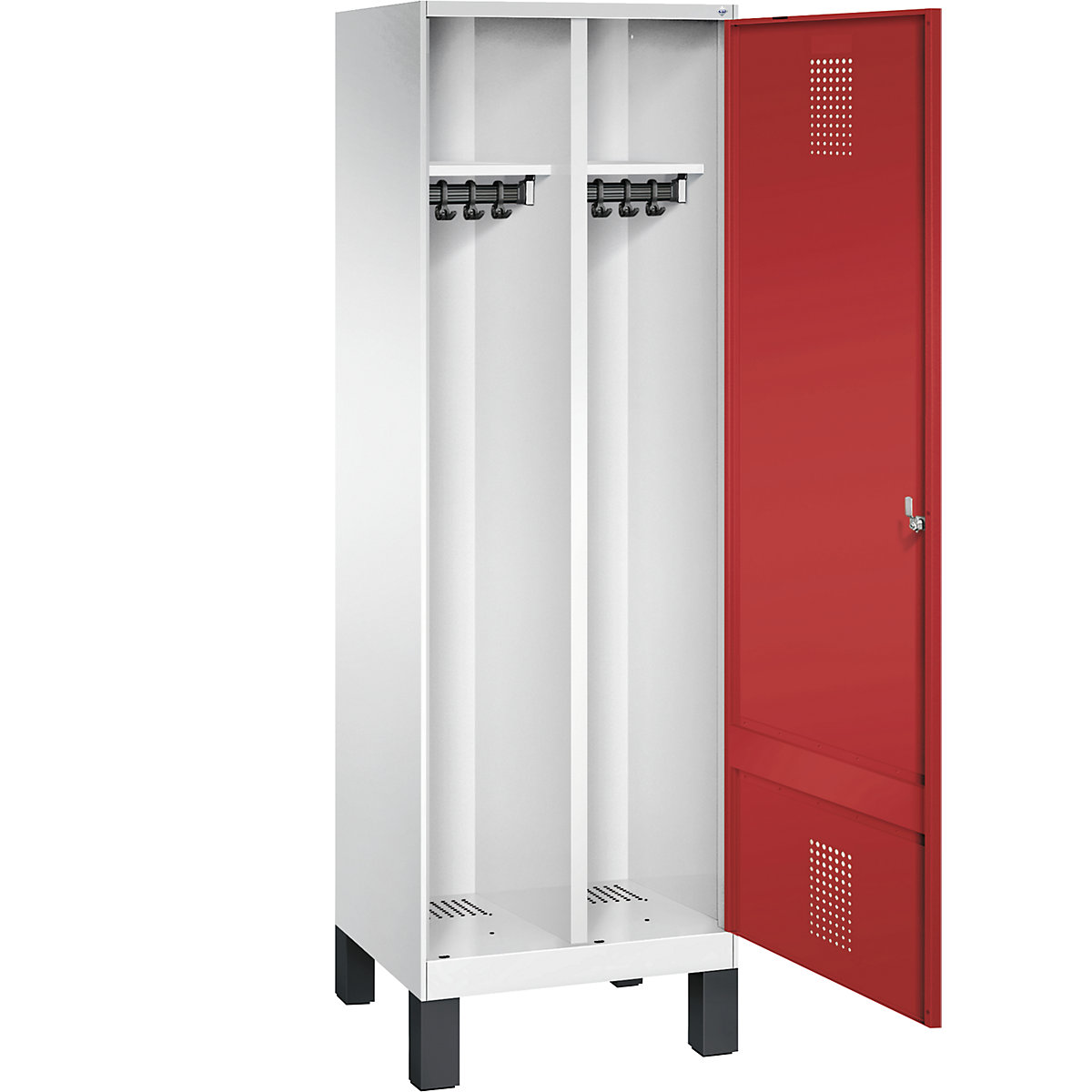 EVOLO cloakroom locker, door for 2 compartments, with feet – C+P (Product illustration 22)-21