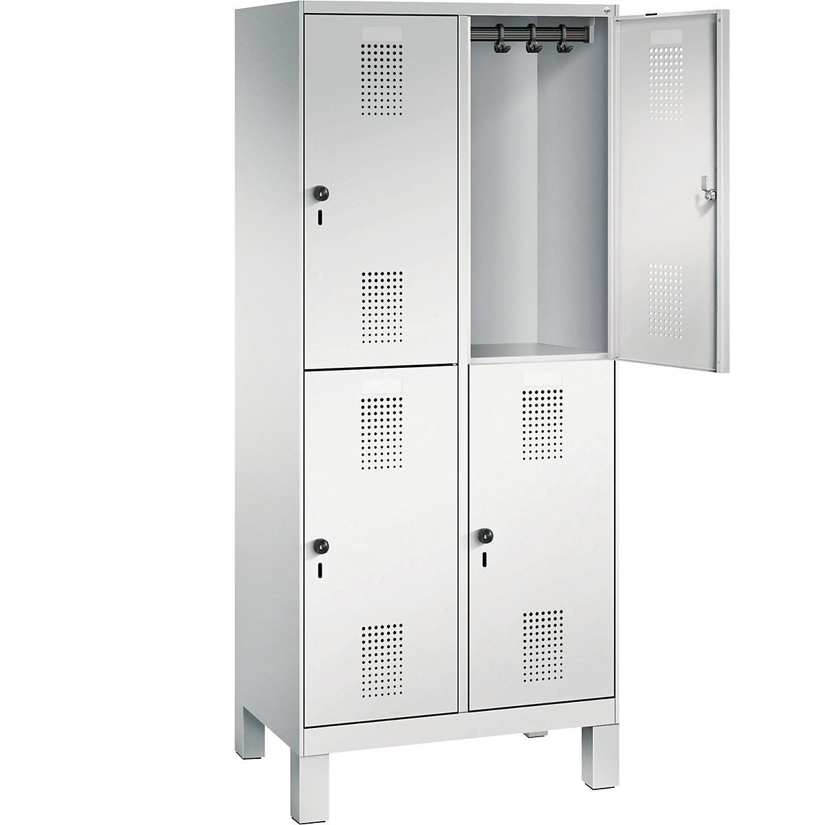 EVOLO cloakroom locker, double tier, with feet – C+P (Product illustration 23)-22