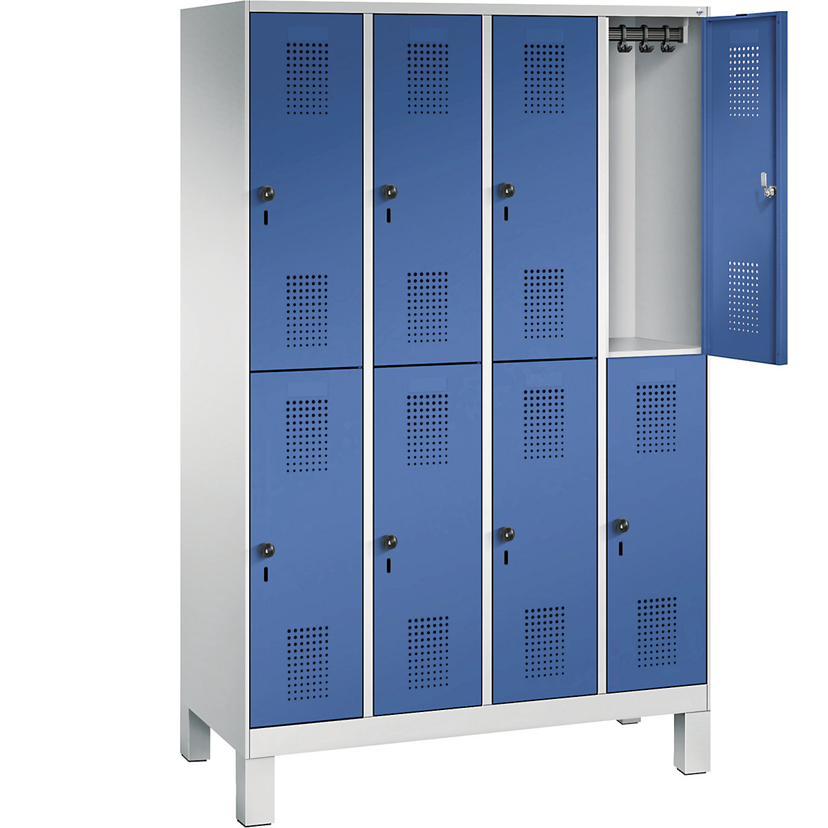 EVOLO cloakroom locker, double tier, with feet – C+P (Product illustration 26)-25
