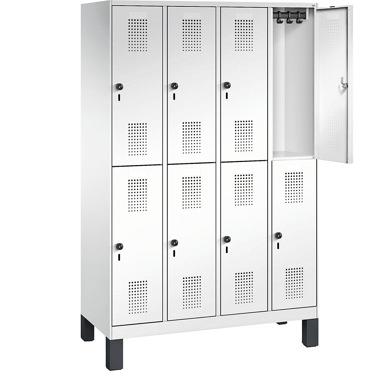 EVOLO cloakroom locker, double tier, with feet – C+P (Product illustration 25)-24