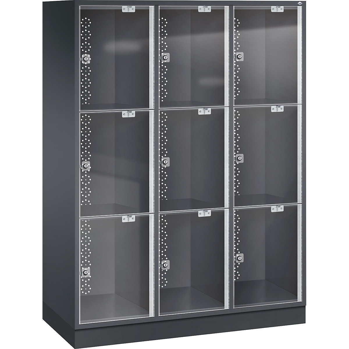 INTRO steel compartment locker with acrylic glass door - C+P