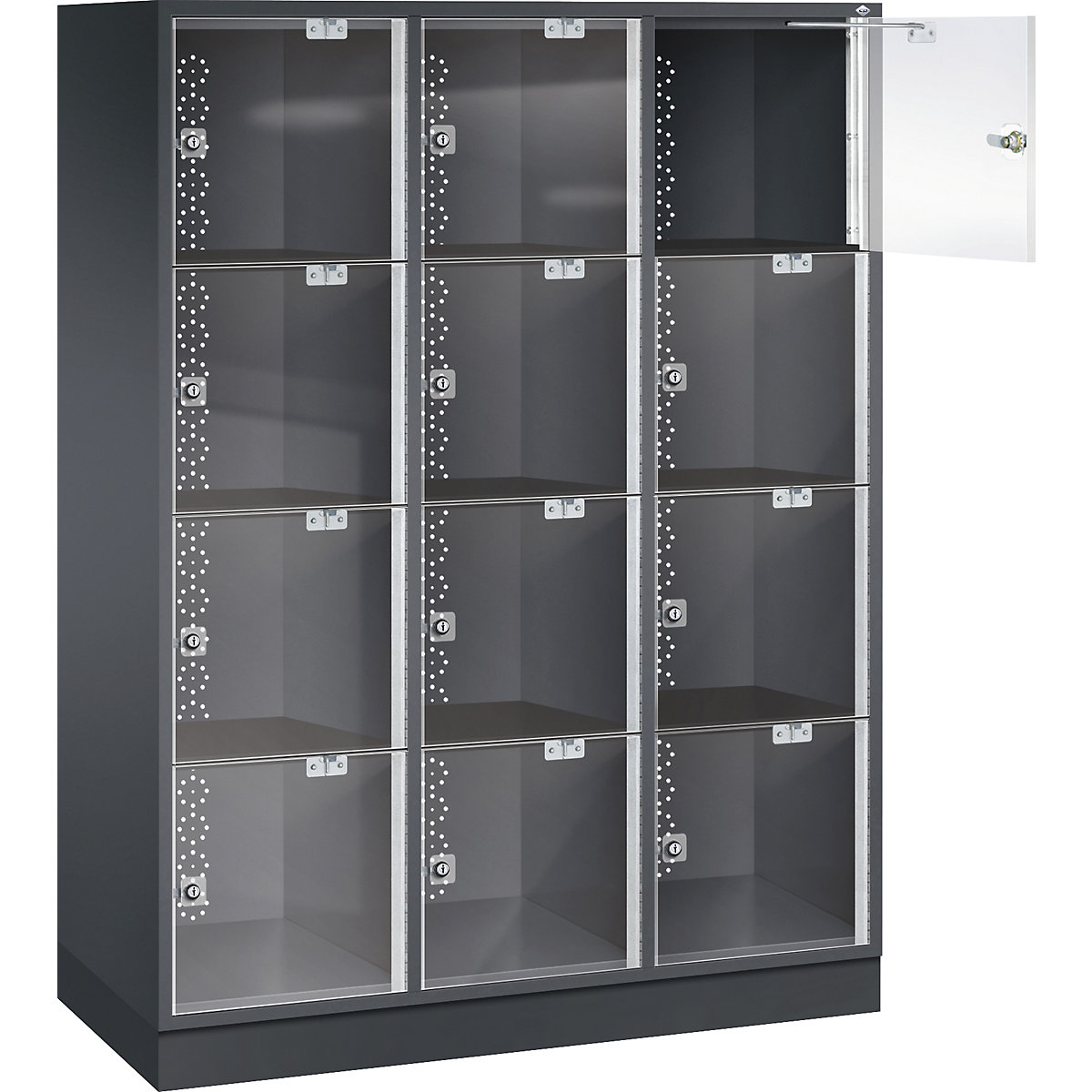 INTRO steel compartment locker with acrylic glass door – C+P (Product illustration 7)