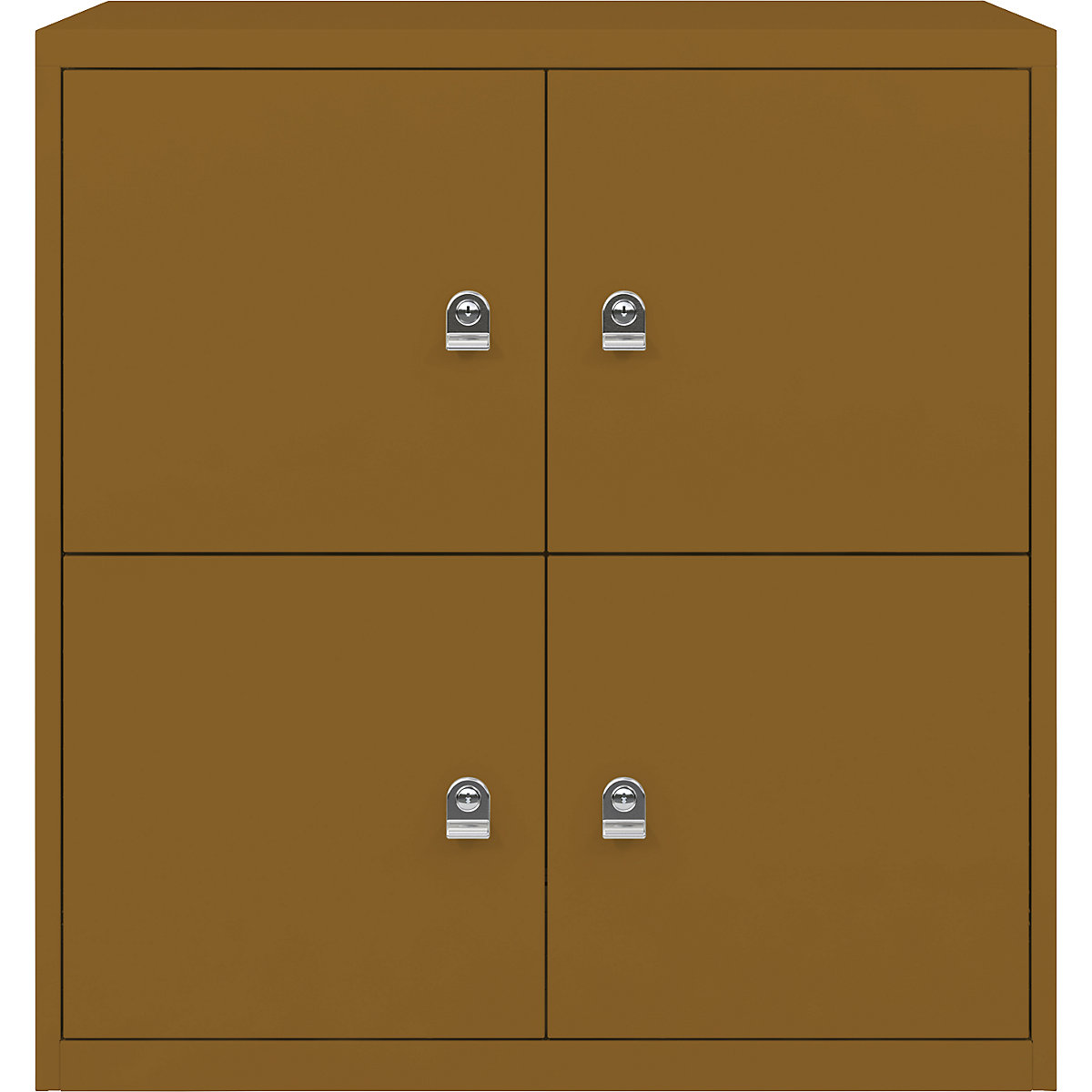 LateralFile™ lodge – BISLEY, with 4 lockable compartments, height 375 mm each, dijon
