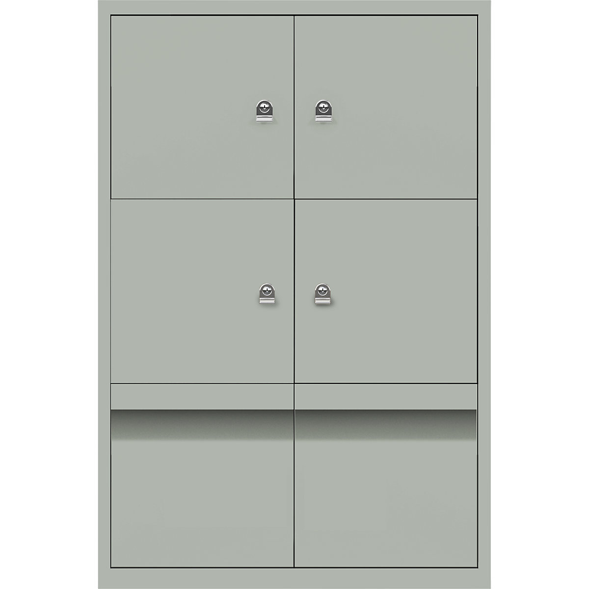 LateralFile™ lodge – BISLEY, with 4 lockable compartments and 2 drawers, height 375 mm each, york-22