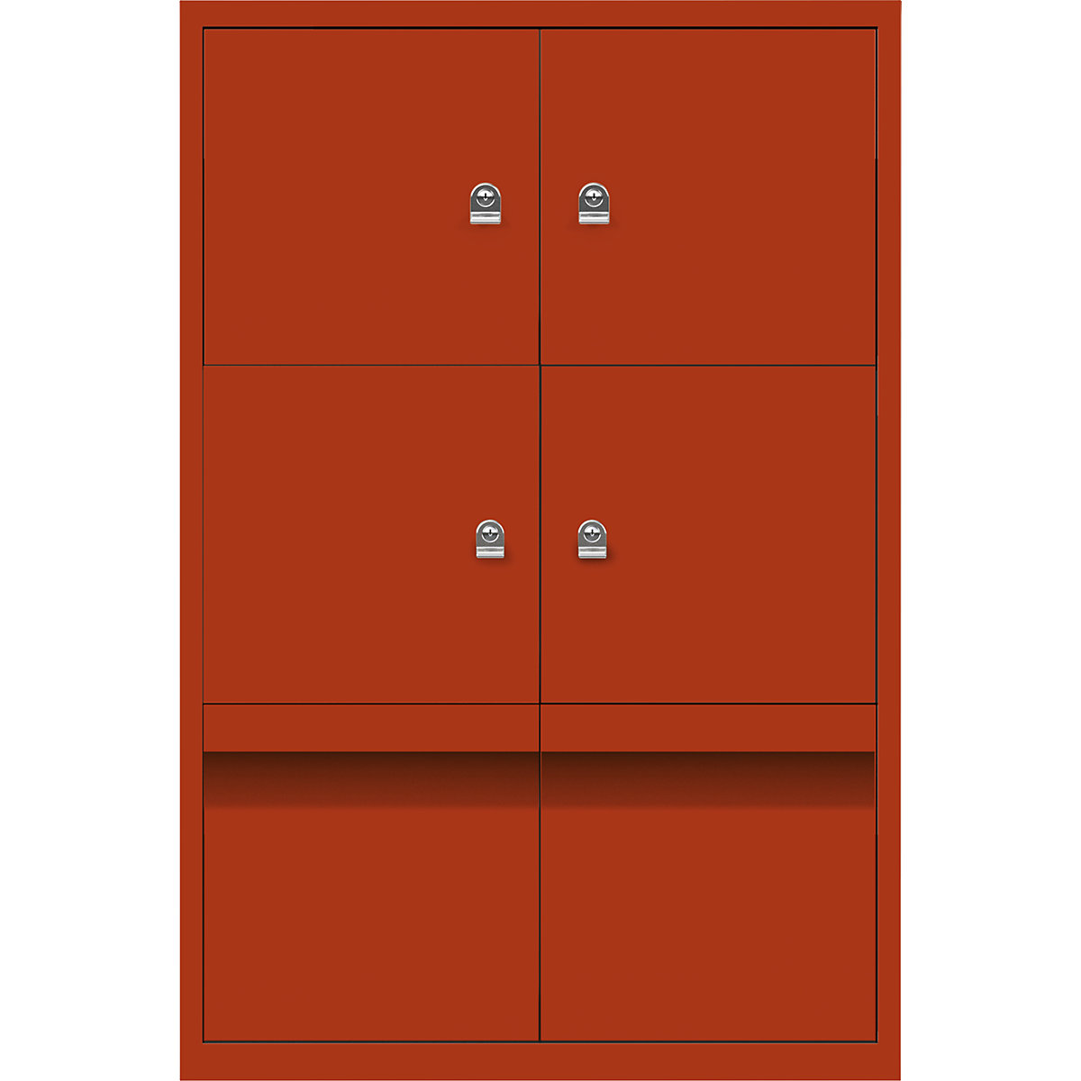 LateralFile™ lodge – BISLEY, with 4 lockable compartments and 2 drawers, height 375 mm each, sevilla-26