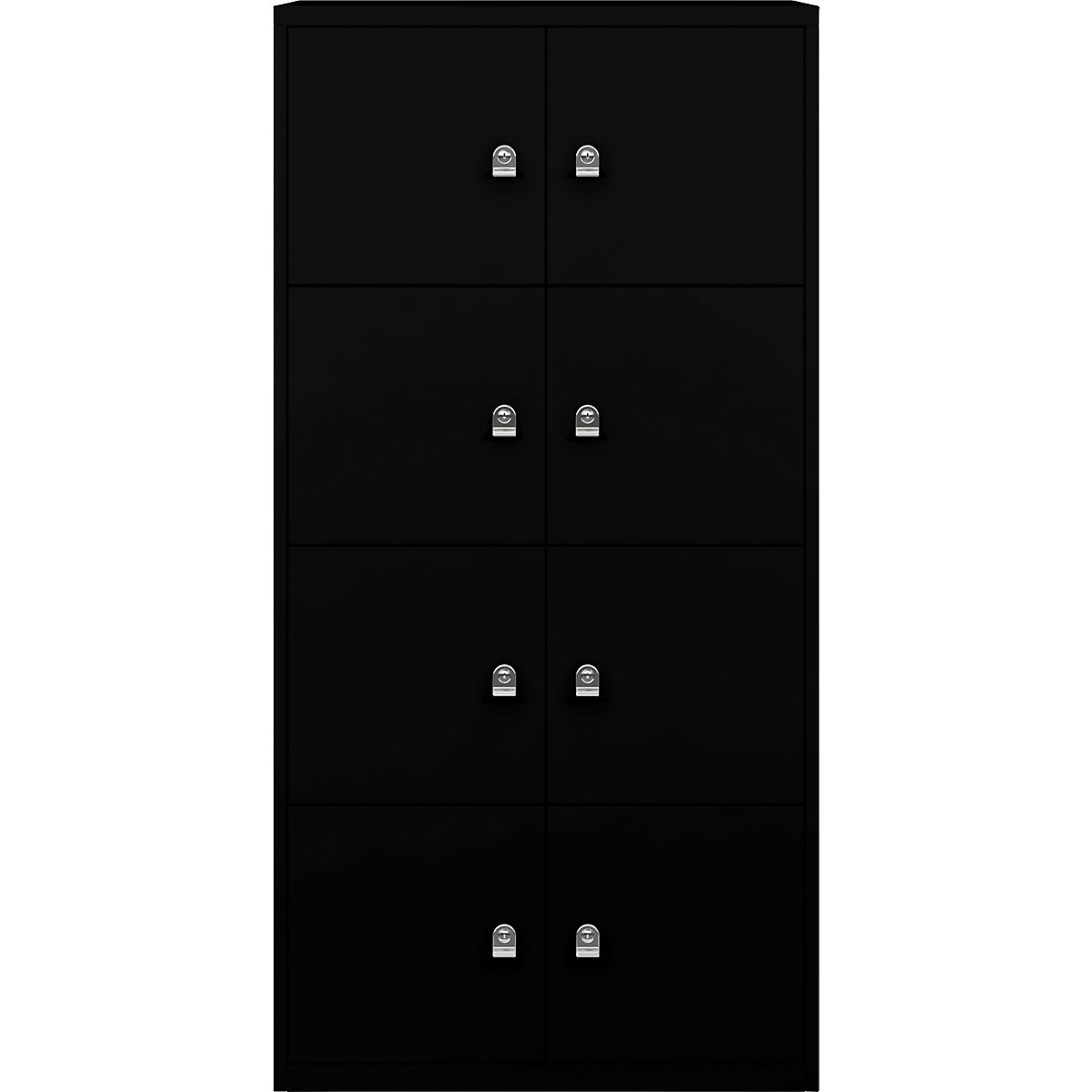 BISLEY – LateralFile™ lodge, with 8 lockable compartments, height 375 mm each, black