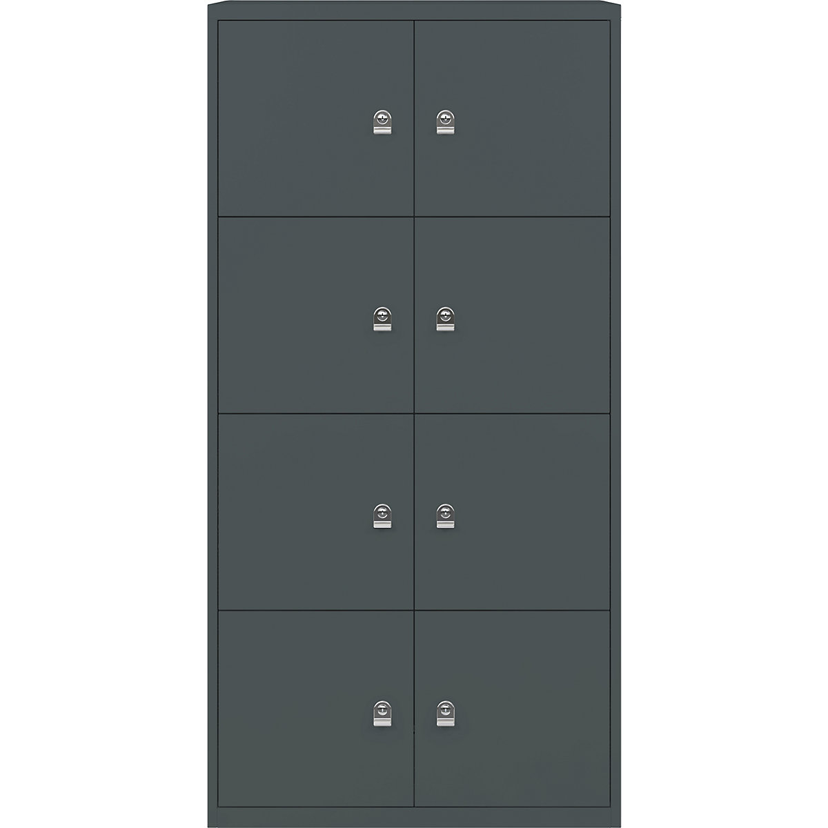 BISLEY – LateralFile™ lodge, with 8 lockable compartments, height 375 mm each, slate